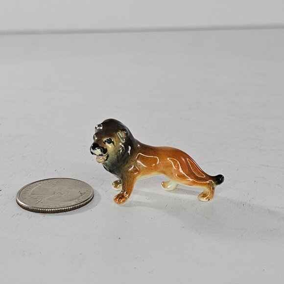 Bug House Bone China Japan Lion Miniature Figurine Tiny - Picture 6 of 8